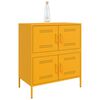 vidaXL Buffet jaune moutarde 68x39x79 cm acier