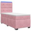 vidaXL Lit boxspring avec matelas Rose 90 x 200 cm Velours