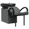 vidaXL Fauteuil de shampooing Gris fonc&eacute; et noir 136 x 60 x 92 cm