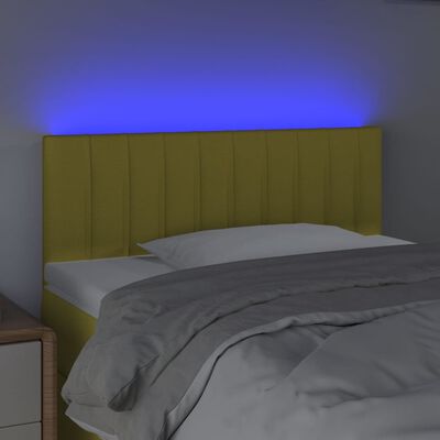 vidaXL Tête de lit à LED Vert 80x5x78/88 cm Tissu