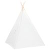 vidaXL Tente tipi d'enfants avec sac Peau de p&ecirc;che Blanc 120x120x150cm