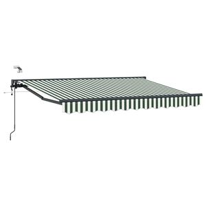 vidaXL Auvent r&eacute;tractable &eacute;lectrique Vert, Blanc, Anthracite 3 x 2,5 m