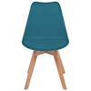 vidaXL Chaises &agrave; manger lot de 6 Turquoise Plastique