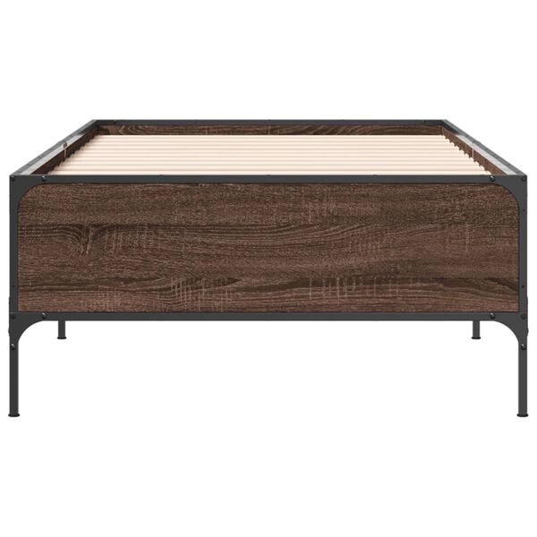 vidaXL Cadre de lit sans matelas ch&ecirc;ne marron 100x200 cm