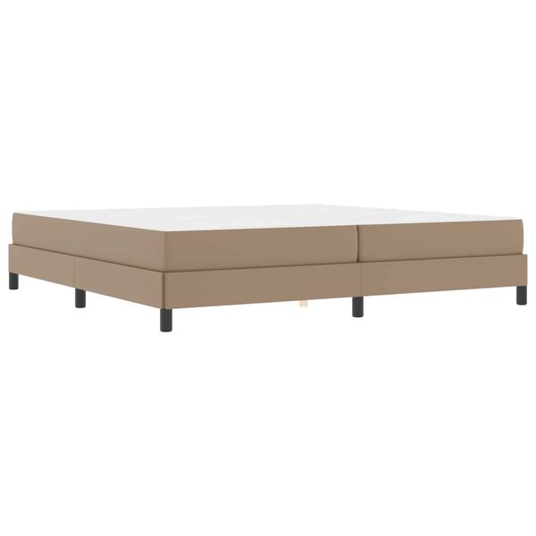 vidaXL Cadre de lit avec matelas Cappuccino 200 x 200 cm tissu