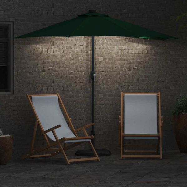 vidaXL Parasol de jardin Vert 294 x 150 x 223 cm Polyester et Acier