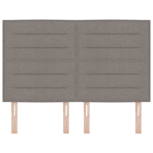 vidaXL T&ecirc;te de lit avec t&ecirc;te de lit Taupe 160 cm Cuir synth&eacute;tique