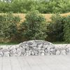 vidaXL Paniers &agrave; gabions arqu&eacute;s 25 pcs 300x30x40/60 cm fer galvanis&eacute;