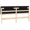 vidaXL T&ecirc;te de lit capitonn&eacute;e Marron et Noir 200 cm Pin massif