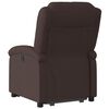 vidaXL Fauteuil inclinable &eacute;lectrique marron fonc&eacute; tissu