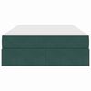 vidaXL Lit avec rangement et matelas Vert foncé 120 x 200 cm Velours