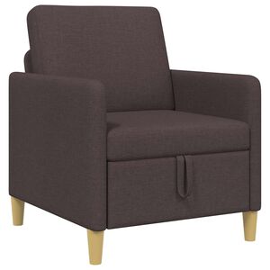 vidaXL Sofa avec rangement Marron fonc&eacute; 72 x 78 x 87 cm Polyester