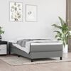 vidaXL Matelas de lit &agrave; ressorts ensach&eacute;s fermet&eacute; moyenne Gris fonc&eacute; 100x200x20 cm