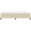 vidaXL Lit &agrave; ressorts avec matelas Cr&egrave;me 180 x 200 cm tissu