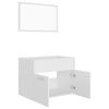 vidaXL Ensemble de meubles salle de bain 2 pcs Blanc Bois d'ingénierie