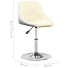 vidaXL Tabouret de bar Cr&egrave;me et blanc Similicuir