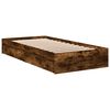 vidaXL Cadre de lit avec tiroirs sans matelas chêne fumé 75x190 cm