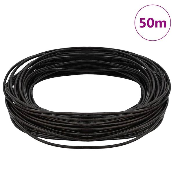 vidaXL Corde en Cuir Marron foncé Ø1,5 mm x 50 m Cuir