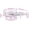 vidaXL Cadre de lit sans matelas 135x190 cm bois de pin massif