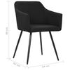 vidaXL Chaises &agrave; manger lot de 4 noir tissu