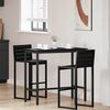 vidaXL table Ch&ecirc;ne noir 100 x 50 x 90,5 cm Bois d'ing&eacute;nierie et acier