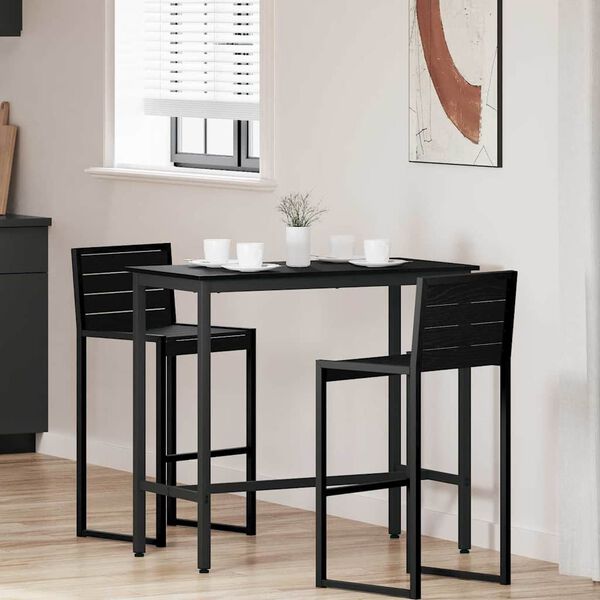 vidaXL table Ch&ecirc;ne noir 100 x 50 x 90,5 cm Bois d'ing&eacute;nierie et acier