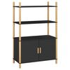 vidaXL Buffet haut Noir 80x40x121 cm Bois d'ing&eacute;nierie