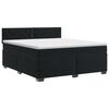 vidaXL Lit boxspring avec matelas Noir 180 x 200 cm Velours