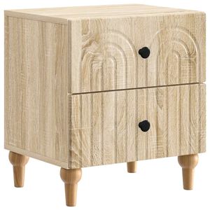 vidaXL Cabinet de chevet avec tiroir Ch&ecirc;ne Sonoma 43 x 34,5 x 48 cm
