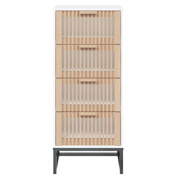 vidaXL Buffet haut blanc 40x30x95 cm bois d'ingénierie