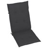 vidaXL Chaises de jardin lot de 2 et coussins anthracite Bois de teck