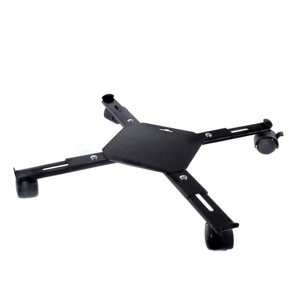 Nature Support roulant r&eacute;glable pour plantes 4 bras M&eacute;tal Noir