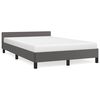 vidaXL Cadre de lit avec t&ecirc;te de lit sans matelas gris 120x200 cm