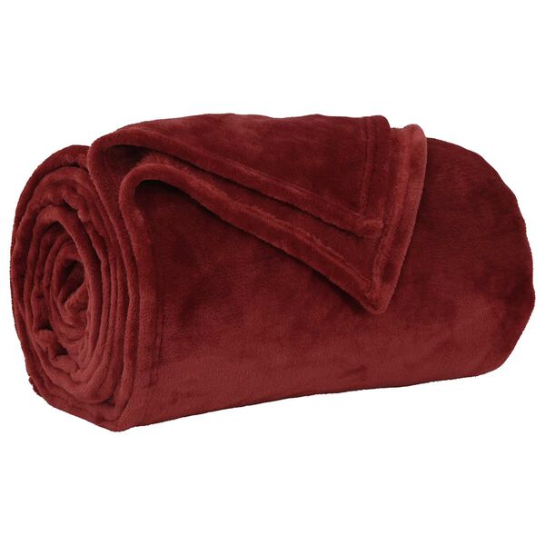 vidaXL Couvertures &agrave; jeter 6 pcs Rouge Bordeaux 240 x 270 cm Toison