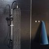 SCH&Uuml;TTE Jeu de douche au-dessus de t&ecirc;te MATAO RAIN Noir mat chrom&eacute;