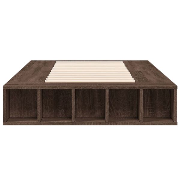vidaXL Cadre de lit sans matelas ch&ecirc;ne marron 90x200 cm