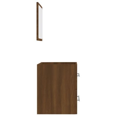 vidaXL Armoire de salle de bain avec miroir Chêne marron 41x38,5x48 cm