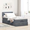 vidaXL Cadre de lit ottoman avec matelas gris fonc&eacute; 90x190 cm velours