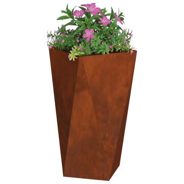 vidaXL Jardini&egrave;re 2 pcs Rouill&eacute; 40 x 40 x 75 cm