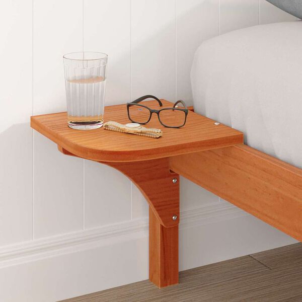 vidaXL Cadre de lit Brun cire 180 x 200 cm Pin massif