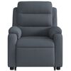 vidaXL Fauteuil inclinable &eacute;lectrique gris fonc&eacute; velours