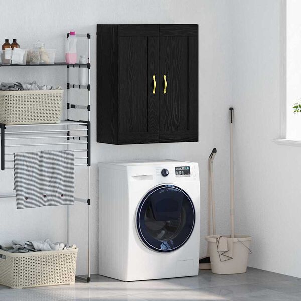 vidaXL Meuble mural Ch&ecirc;ne noir 69,5 x 34 x 90 cm Bois d'ing&eacute;nierie