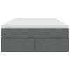 vidaXL Lit avec rangement et matelas Gris foncé 120 x 200 cm Polyester
