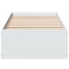 vidaXL Cadre de lit sans matelas blanc 75x190 cm bois d'ing&eacute;nierie