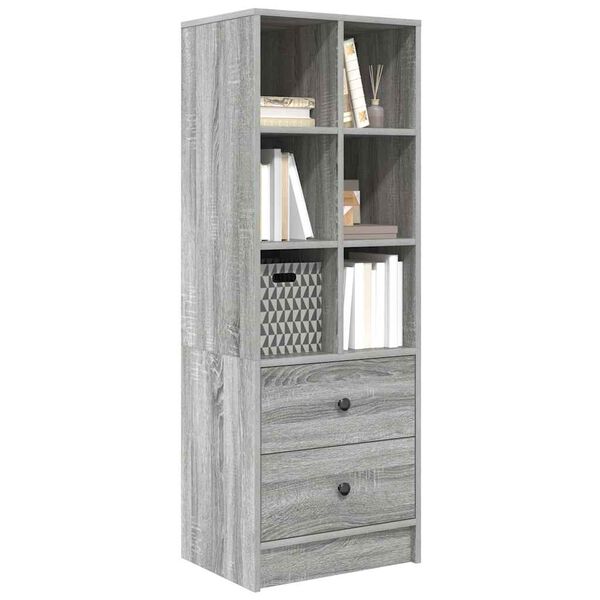 vidaXL Haut Armoire avec tiroir Gris Sonoma 45,5 x 34 x 127 cm