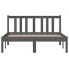 vidaXL Cadre de lit sans matelas gris bois massif 120x200 cm
