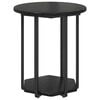 vidaXL Ensemble de tables d'appoint avec &eacute;tag&egrave;re 2 pcs Ch&ecirc;ne noir