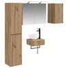 vidaXL Ensemble de mobilier de salle de bain 5 pc Ch&ecirc;ne artisanal