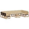 vidaXL Ensemble de canap&eacute;s d'ext&eacute;rieur 11 pcs Blanc et Beige