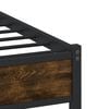 vidaXL Cadre de lit en m&eacute;tal sans matelas ch&ecirc;ne fum&eacute; 107x203 cm